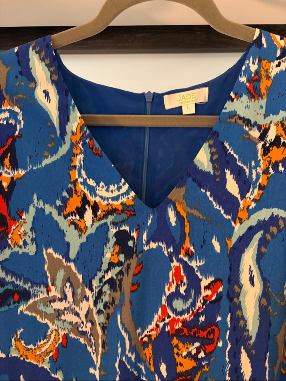 Jade Blue Floral Ruffle Maxi Dress - Picture 2 of 3